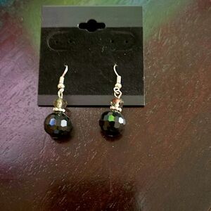 Black and clear glass and acrylic